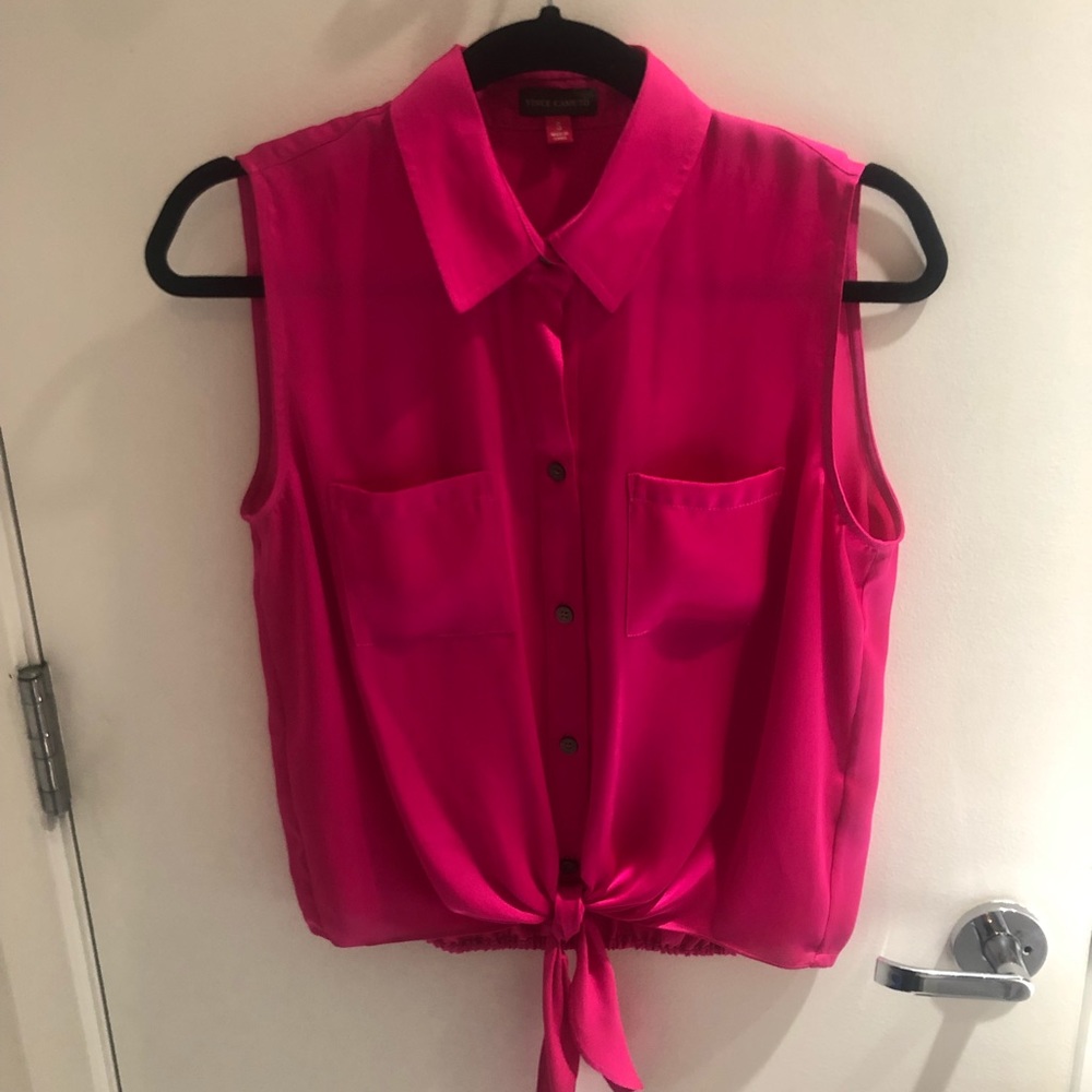 Vince Camuto Pink Sleeveless Blouse